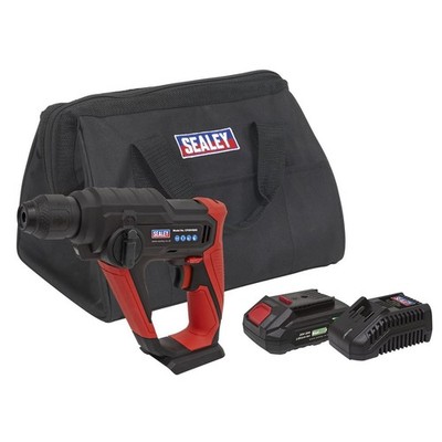 Sealey Akku-Bohrhammer-Set 20V 2Ah SV20 Serie SDS Plus CP20VSDSKIT