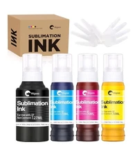 Hiipoo Sublimation Ink 4 Pack 100ml CMYK for Epson EcoTank Printers NEW Sealed
