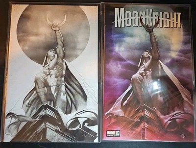 Moon Knight # 15 - Adi Granov NYCC Exclusive Variant Set Limited B&W AP w/ COAs
