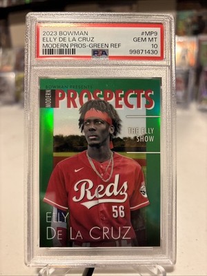 2023 Bowman Elly De La Cruz #MP-9 Modern Prospect Green Refractor /99 PSA 10 RC