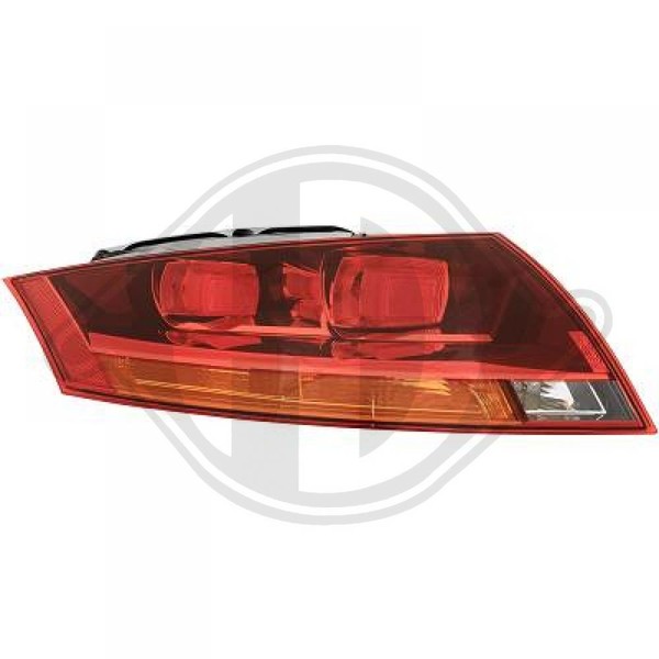 Diederichs RüCkleuchte Links Schwarzer Reflektor FüR Audi TT Baujahr 2006-2010-image