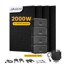 2000W Balkonkraftwerk Bifazial mit NOAH 2000 Speicher 2-8kWh,800W Wechselrichter