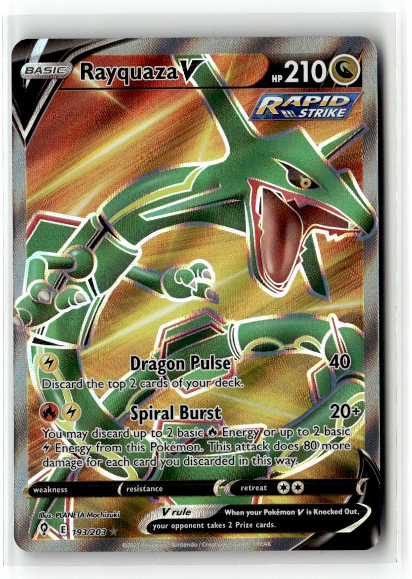 Rayquaza V Full Art SWSH07: Evolving Skies 193/203 Ultra Rare