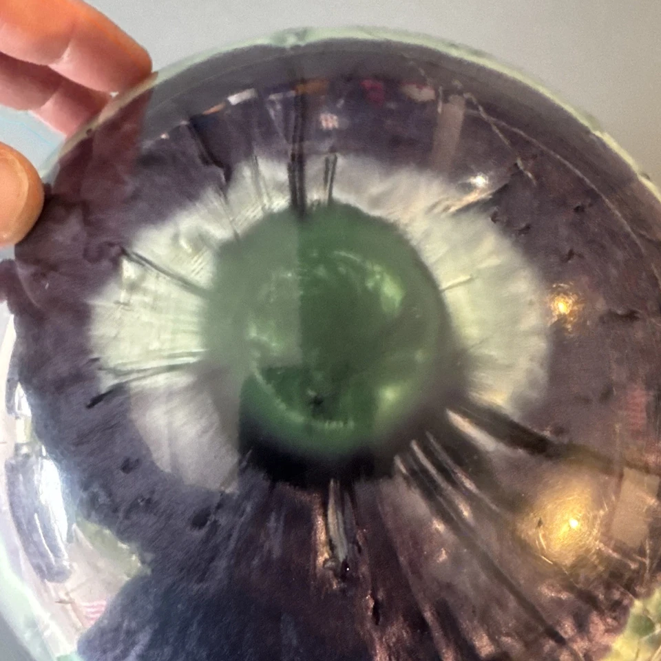 Hacha de martillo bola de boliche verde/humo - agujeros para dedos sin perforar Foto 4 de 4