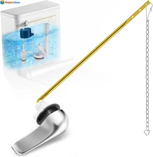 Universal Toilet Flush Handle Replacement Kit, Front Mount Tank Trip Lever Zinc 