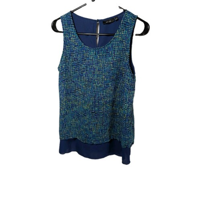 #ad Apt. 9 Shirt Tank Top Tunic Flowy Layered Women#x27;s Size Small * Artsy Geometric $19.00