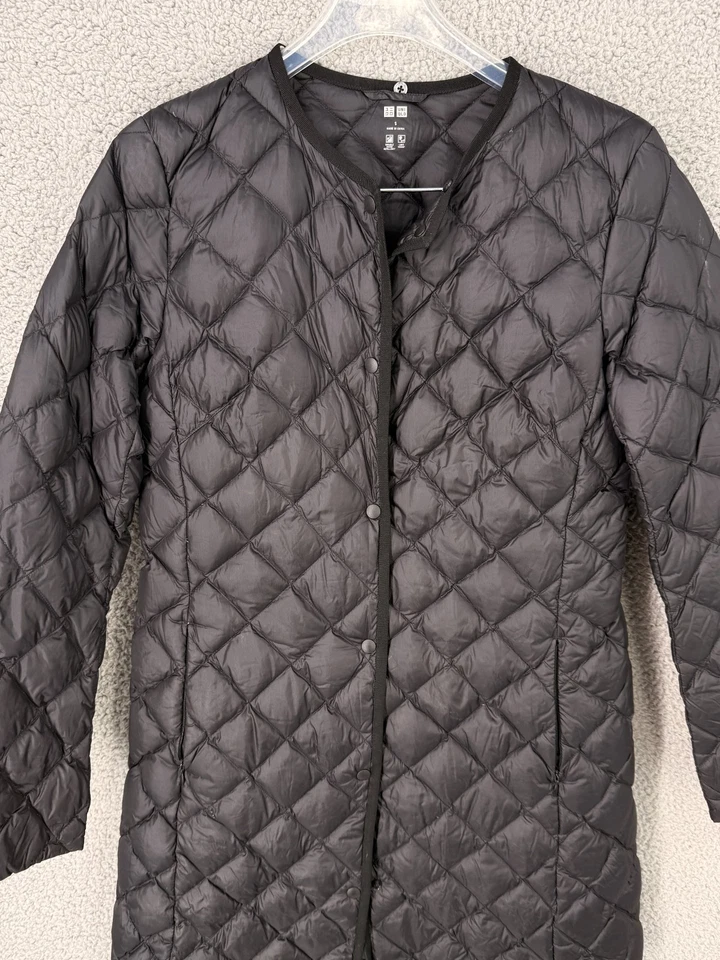 Abrigo de plumón acolchado Uniqlo Diamond para mujer S chaqueta larga ligero empaquetable Japón Foto 2 de 4