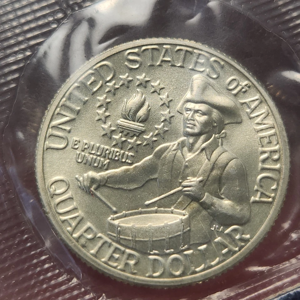 Набор серебряных монет 1976-S Bicentennial не бывших в обращении, 40% серебро оригинальное состояние с сертификатом подлинности, Z-76s - Изображение 3 из 4