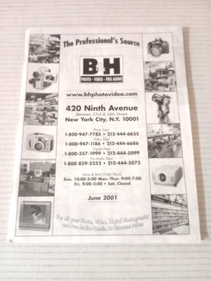 B&H The Professional's Source Book Catalog June 2001 Photo Video Pro Audio NY