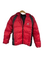 Nike Kids' Jordan Boys' Flight Puffer Jacket In Red/black Winter Coat Size Large