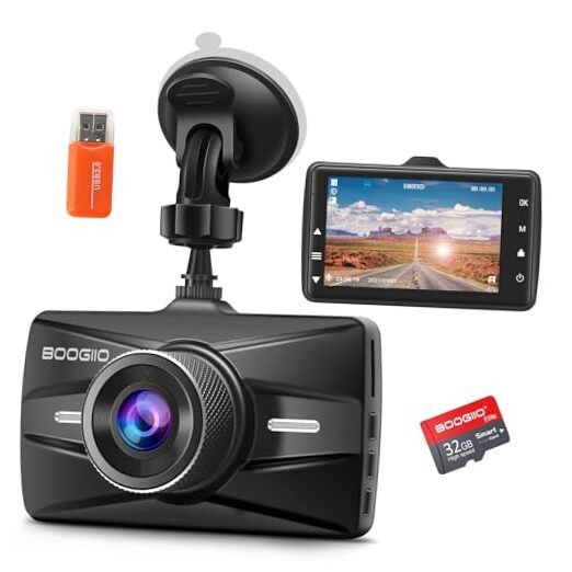 3'' IPS Dash Cam Front with 1080P FHD Recorder & 32G SD Card-image