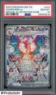 Pokemon 2023 OBF EN Illustrazione Speciale Rara #223 Charizard Ex PSA 10 GEM MINT
