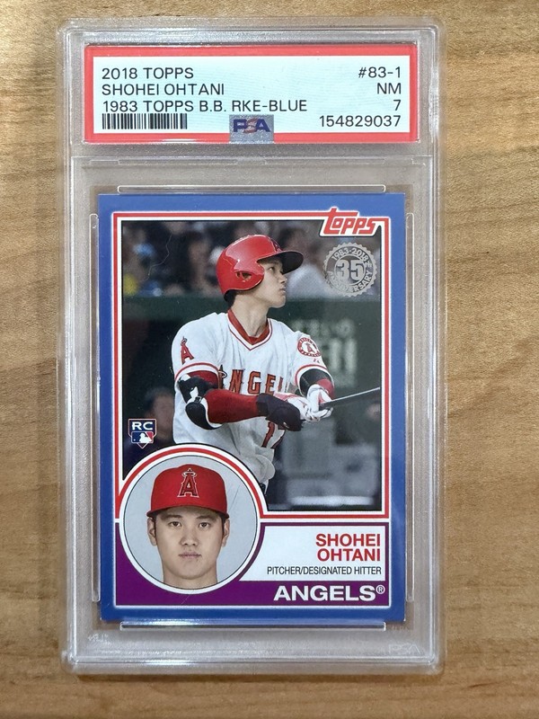 2018 Topps - 1983 Design Rookies Shohei Ohtani RC Blue #83-1 Angels PSA 7