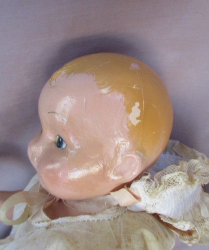 Muñeca bebé vintage Effanbee 10" composición y tela delicada todo original TLC - Imagen 14 de 22