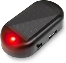 Solar Powered Dummy Security Alarm with Flashing LED, Anti-Theft Fake WarningRed