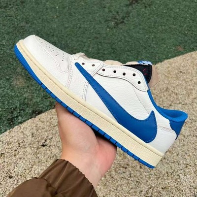 Size 11 - Jordan 1 Retro x Fragment Design x Travis Scott Low Blue