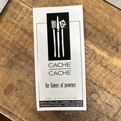 1998 CACHE CACHE the flavors of provence Vintage Restaurant Print Ad Aspen Co