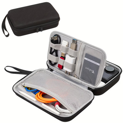 Hard Travel Electronic Organizer Case for Power Bank Chargers Cables USB Flash D