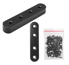 8 Sets 4 Inch Stainless Steel Flat Plate Straight Bracket Flat Metal Brace Brack