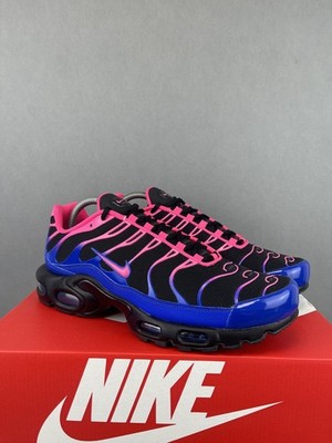 pink blue and black air max plus