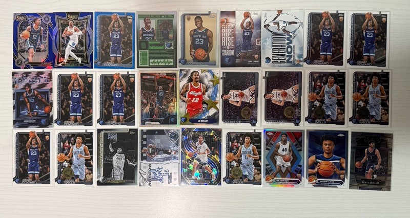 Memphis Grizzlies 40 card team lot; 24 rookie cards; inserts, refractors, SPs