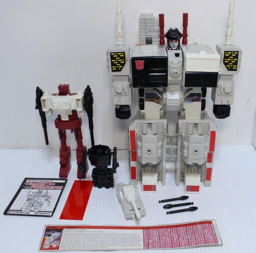 1986 Transformers G1 Metroplex Figure 99.9% Complete w/ Instructions NICE!