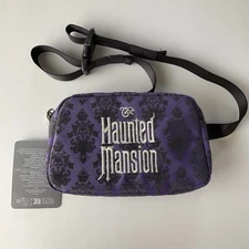 2025 Disney Parks Haunted Mansion Wallpaper Purple Halloween Bag Fanny Pack New