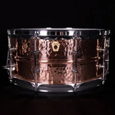 Ludwig 14" x 6.5" Hammered Smooth Copper-Phonic Snare Drum, Tube Lugs