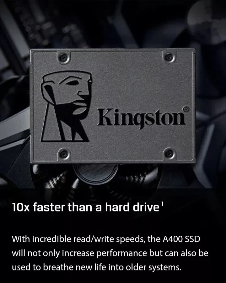 Kingston A400 240GB SSD SATA III 2.5” 500MB/s High-Speed PC/Laptpop SA400S37/240 - Image 4 of 4