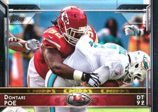 2015 TOPPS Dontari Poe CHIEFS Memphis TIGERS