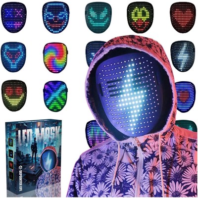 Depointer Life LED-Maske für Erwachsene   USB-C Ladefunktion & weiche Innenseite