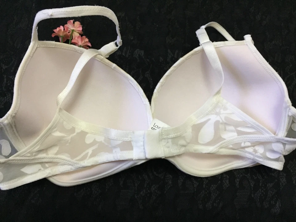   Sujetador adorable talla it 5b us 38b eu 90b blanco acolchado con aros  Foto 4 de 4
