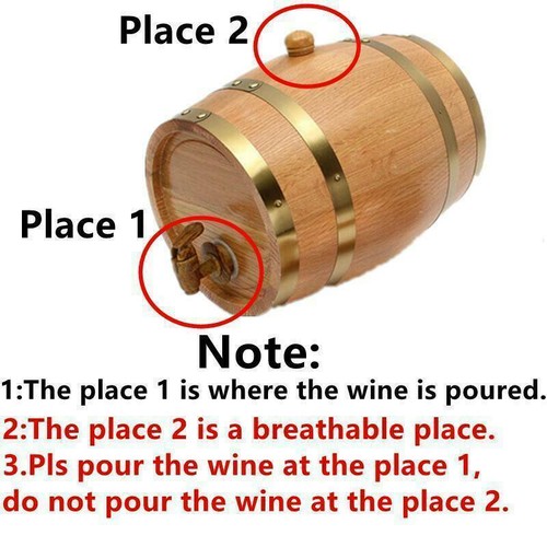 5L Wooden Wine Barrel Oak Timber Beer Whiskey Rum Spirits Brewing Port Barrel AU - Picture 3 of 10