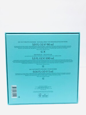 TIFFANY LOVE for Him 3 pcs GIFT SET 3.0 oz EDT Spray + Mini