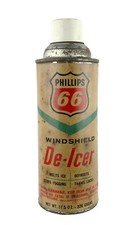 1970s Phillips 66 Windshield De-Icer Aerosol Can Paper Label Bartlesville OK