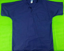 Crest 105 navy blue unisex single breast pocket scrub top size M