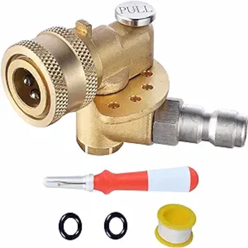 Pressure Washer Pivoting Coupler with 1/4 Inch Quick Connect