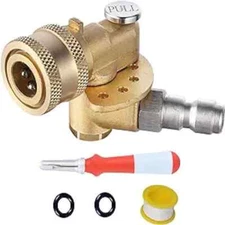 Pressure Washer Pivoting Coupler with 1/4 Inch Quick Connect Gutter Cleaner