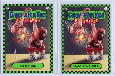 Garbage Pail Kids Flashback 1 K.O.'D KARL & SPARRIN' WARREN Green Parallels