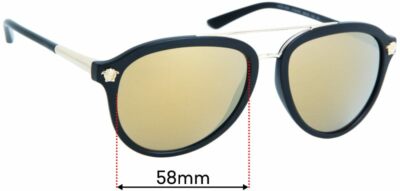 SFx Replacement Sunglass Lenses fits Versace MOD 4341 - 58mm Wide