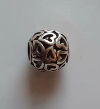 Chamilia 925 sterling silver retired captured hearts bracelet charm 