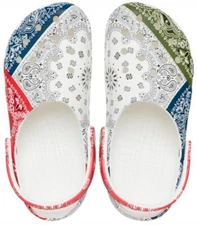 Crocs Classic Bandana Printed Clog Americana Red White Blue Sizes 6-11  206871