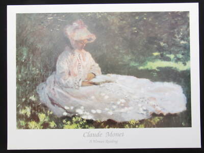 Woman reading ( Monet ), Kunstdruck 60 x 80 cm