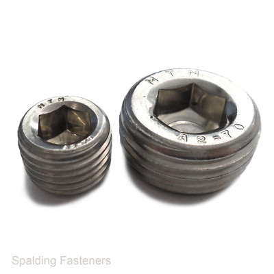 A2 Edelstahl NPT Gewindemuffe Druck konisch Rohrstopfen - 1/8'' bis 3/4''