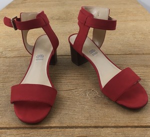 red dressy sandals