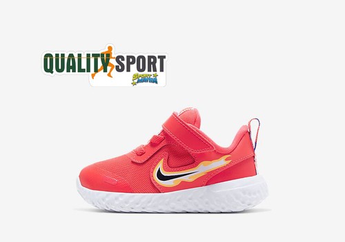 NIKE Revolution 5 sneaker bambino - blu arancione - Boscaini Scarpe