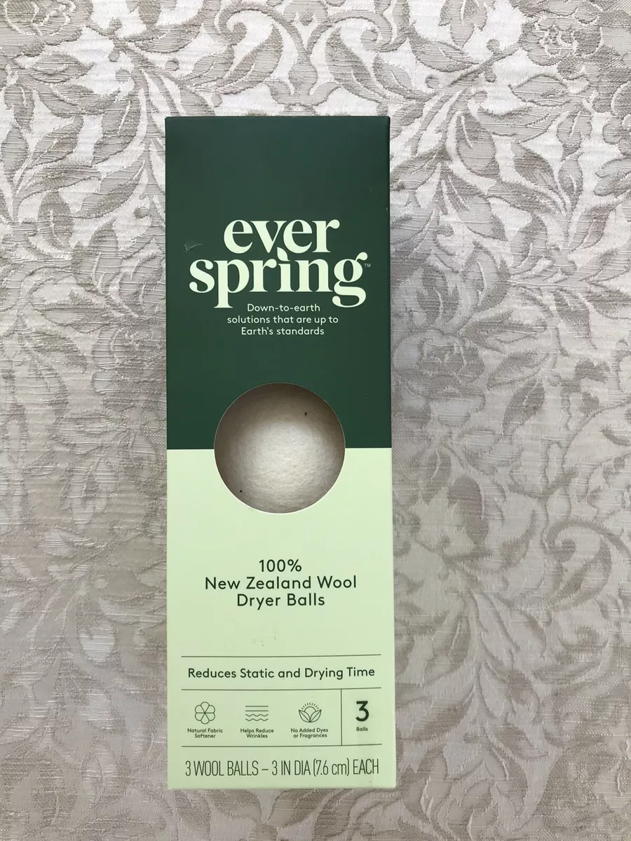 Ever Spring 100 New Zealand Wool Dryer Balls 3 pc NEW