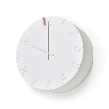 Lemnos Wall Clock CARVED CUCU Cuckoo Clock White NTL18-11 φ35 cm JP