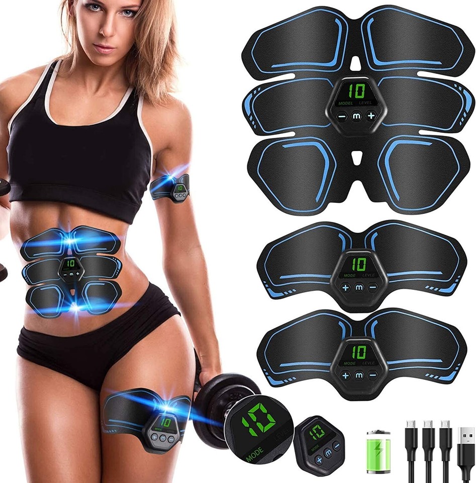 EMS Abdominal Muscle Toning Trainer ABS Stimulator Toner Fitness Binder Gym Belt - Foto 6