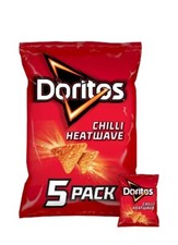4 x Doritos Chill Heatwave Corn Chips Crisps Multipacks 5 Pack - 20 Packs - 30g